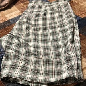 Louis Raphael Black and White Pencil Shorts Knee-Length Casual